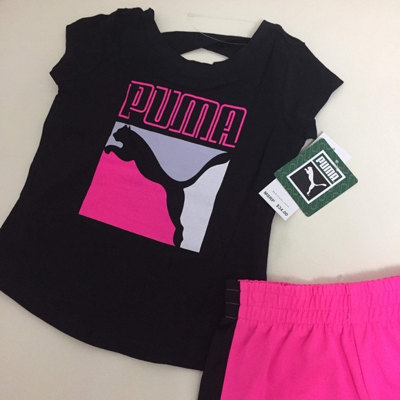 Puma pink girl shorts set - Picture 5 of 6